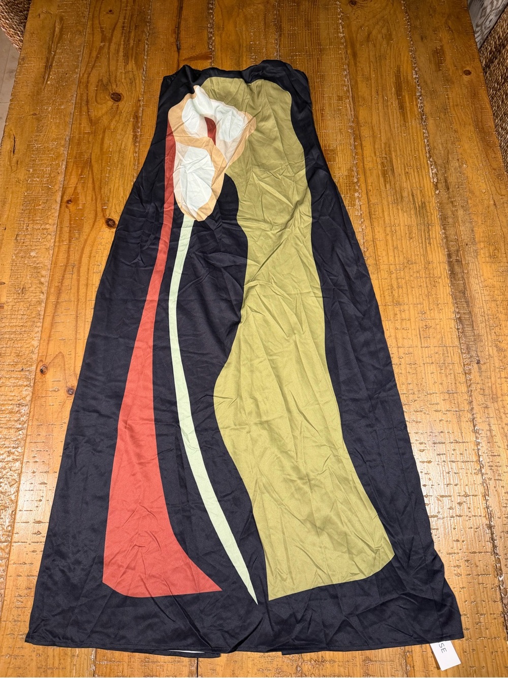 Commense Strapless Maxi Dress in Olive, Black & Cream Floral: Small - Picture 3 of 7